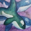 Rimerman-Orca Frolic-Mixed Media-24 x 24 by Jan Rimerman